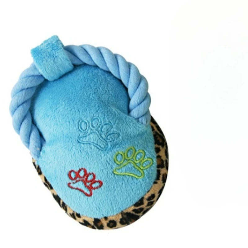 Squeaky Plush Slipper Dog Toy