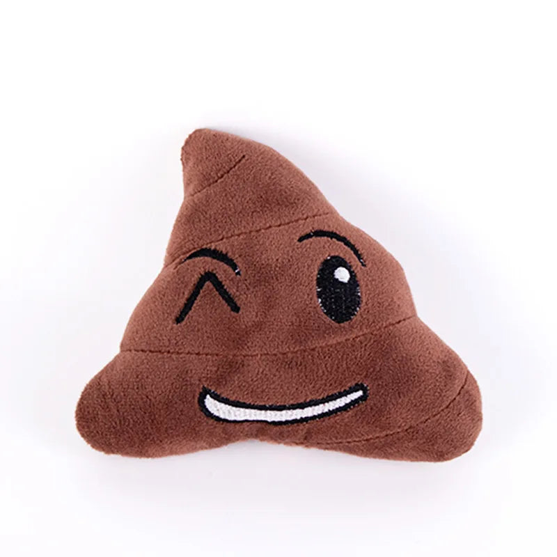 Poop Emoji Squeaky Plush Dog Toy
