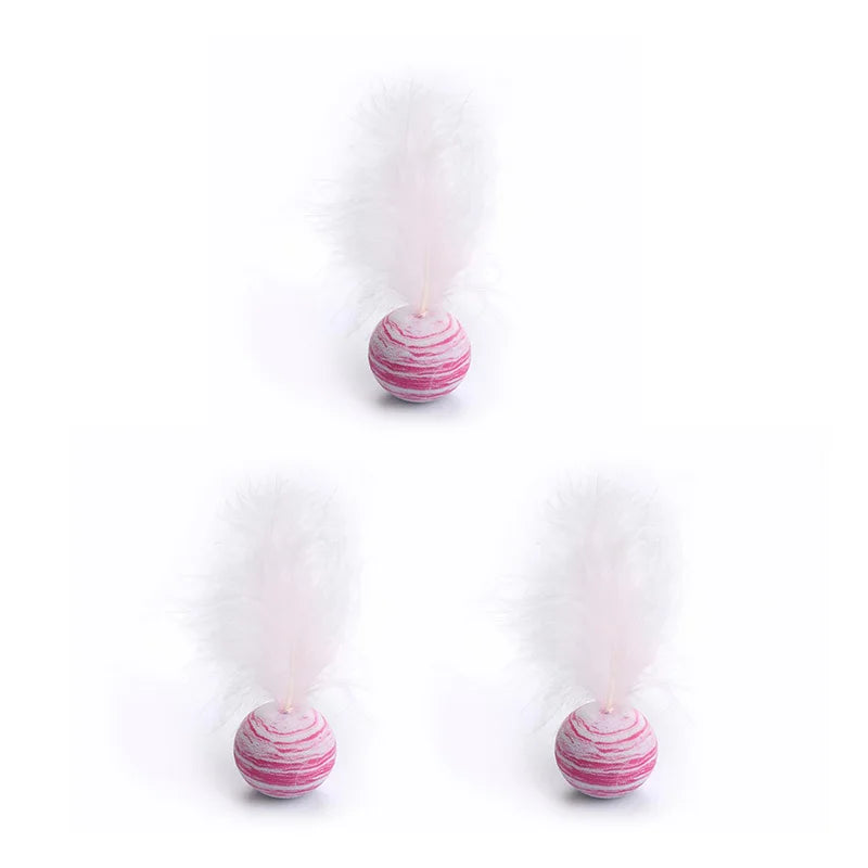 Cat Toy Ball with Feather