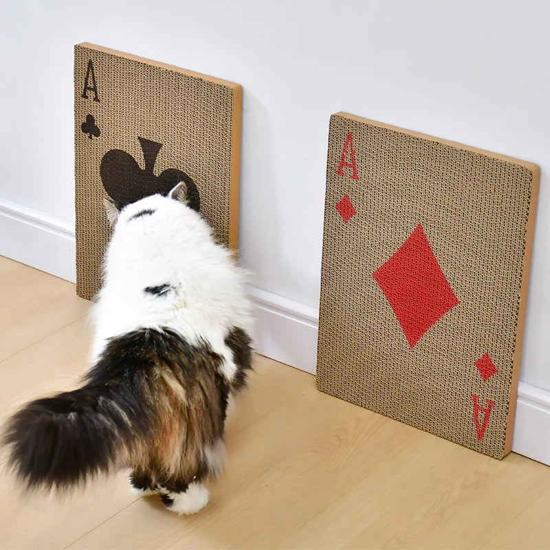 Wall-Mounted Cardboard Cat Scratcher