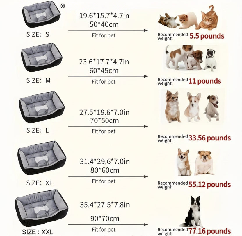 Orthopedic Plush Dog Bed