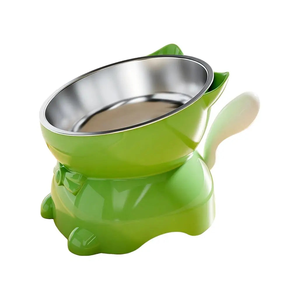 Tilted Elevated Stainless Steel Cat Bowl
