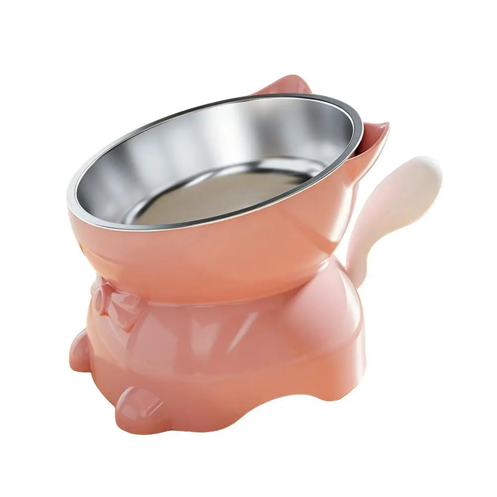 Tilted Elevated Stainless Steel Cat Bowl