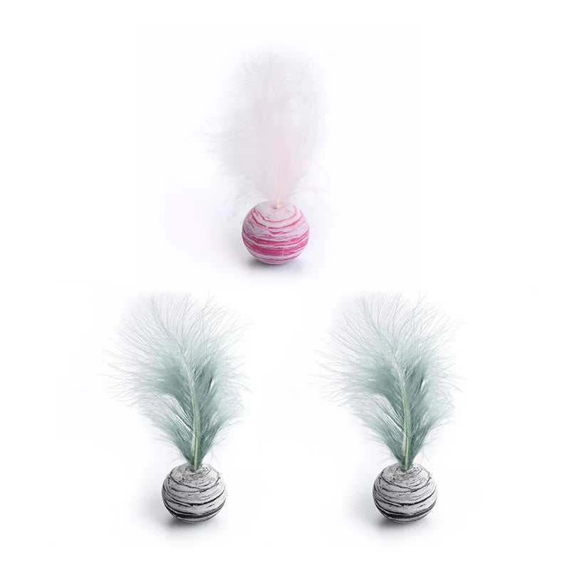 Cat Toy Ball with Feather