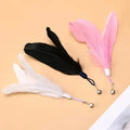 Feather Wand Cat Toy with Suction Cup Base