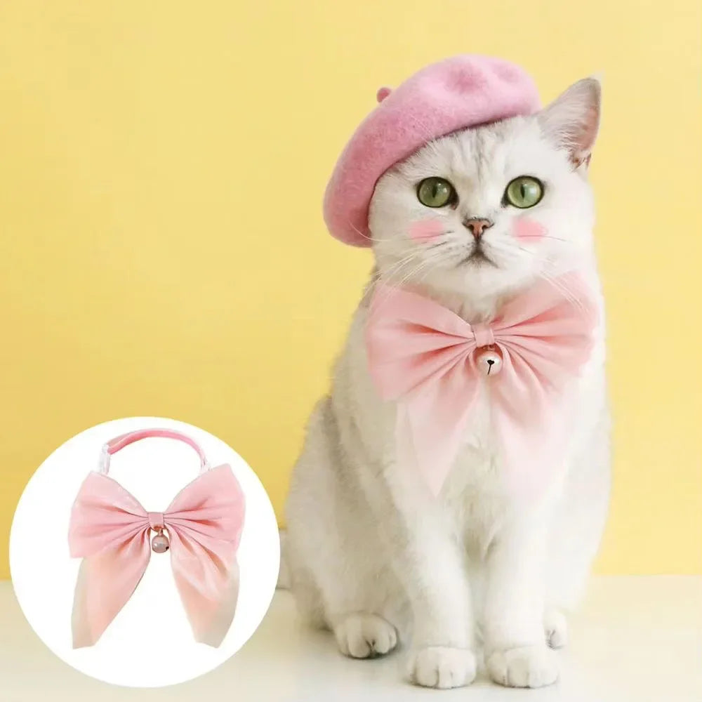 Velvet Bowtie Cat Collar