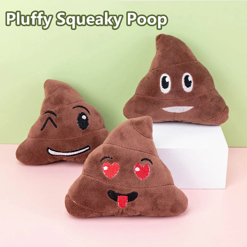 Poop Emoji Squeaky Plush Dog Toy