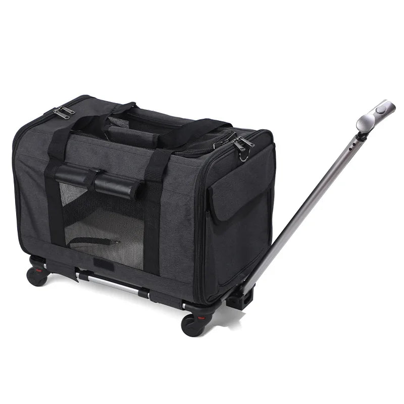 Rolling Pet Carrier with Wheels