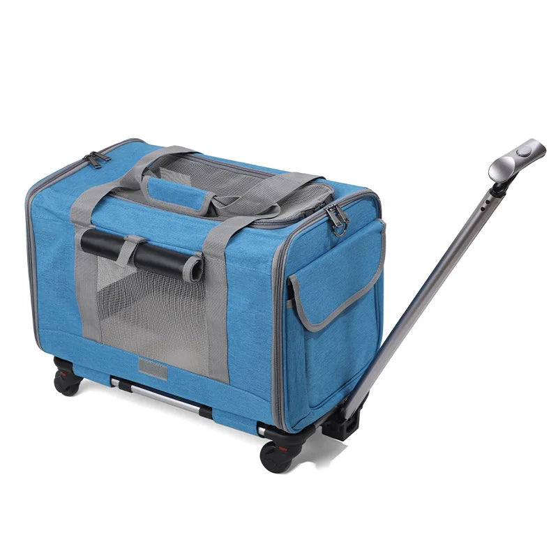 Rolling Pet Carrier with Wheels