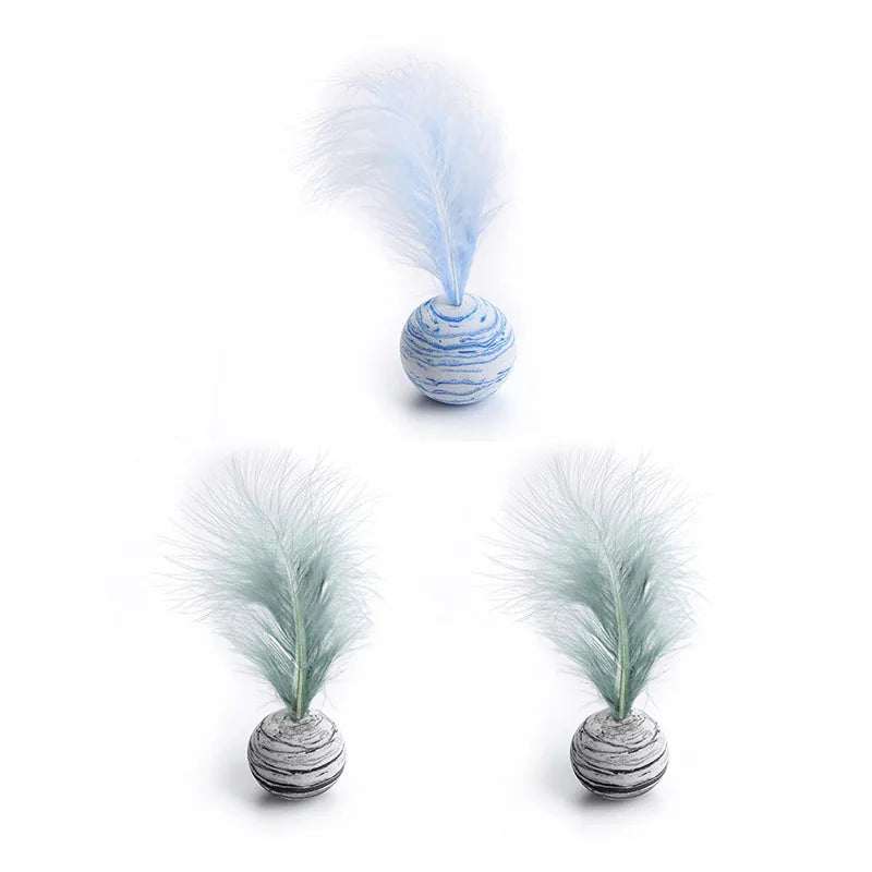 Cat Toy Ball with Feather