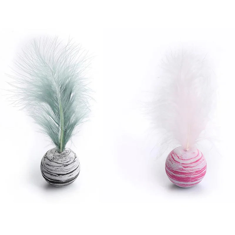 Cat Toy Ball with Feather
