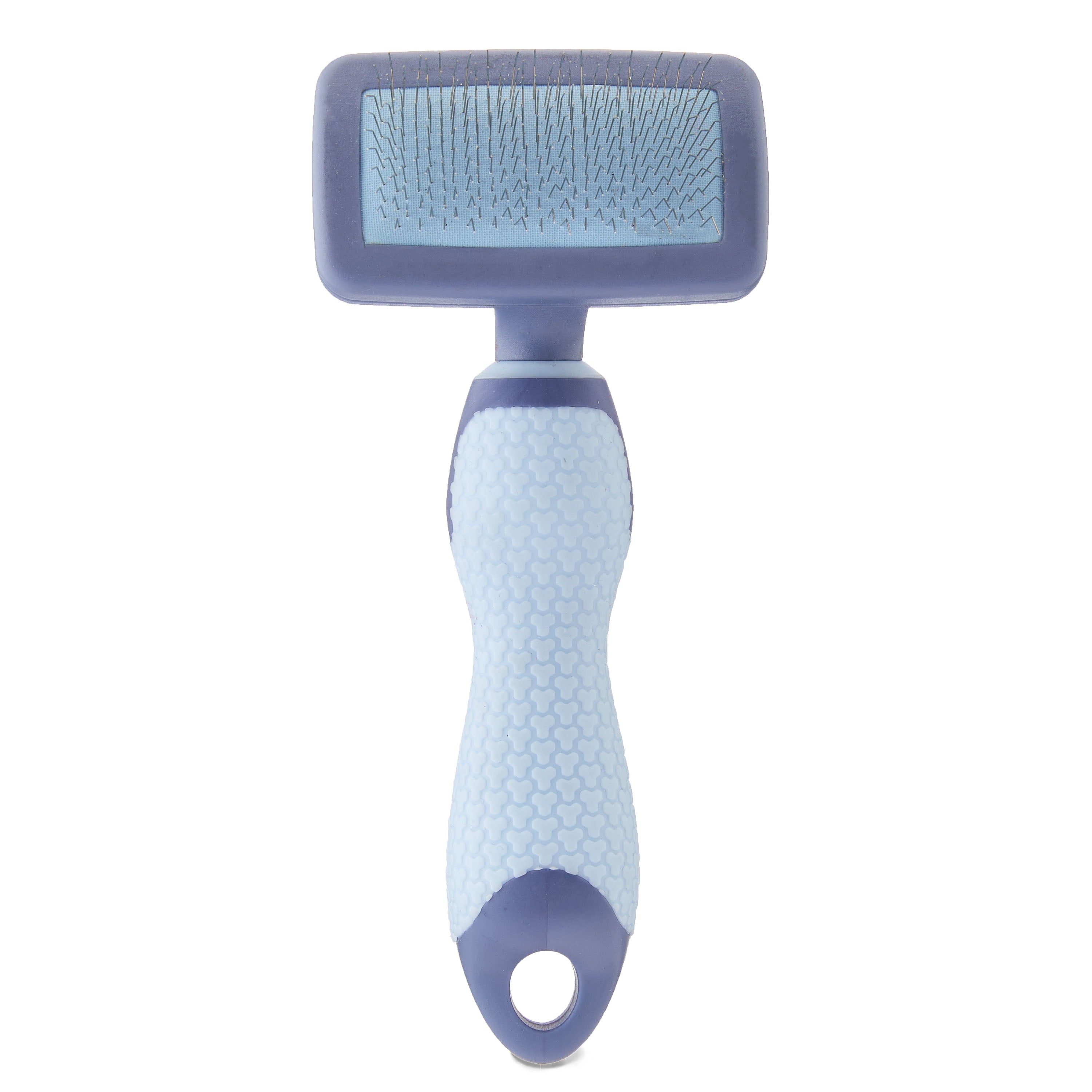 Plastic Dog Slicker Grooming Brush with a TPR Grip
