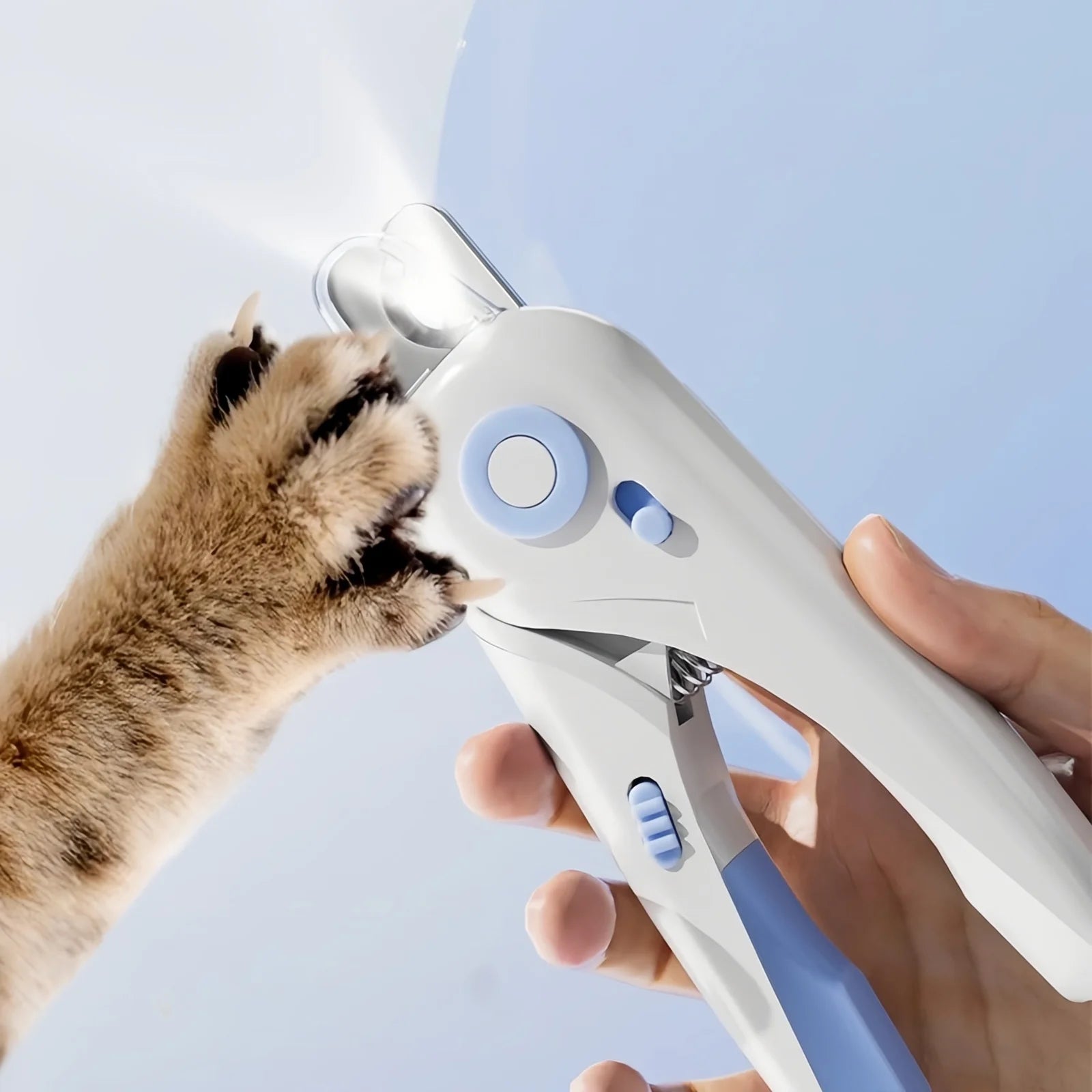 LED Pet Nail Clippers with Light, Quick Vein Identification for Safe Grooming, Professional Sharp Blade Nail Trimmer for Dogs and Cats of All Sizes, Home Pet Grooming Essential Tool(Blue)
