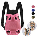 PULLIMORE Pet Carrier Backpack Front Pack, Dog Cat Carrier Travel Bag Adjustable Straps Legs Out for Small Medium Pets (S, Pink)