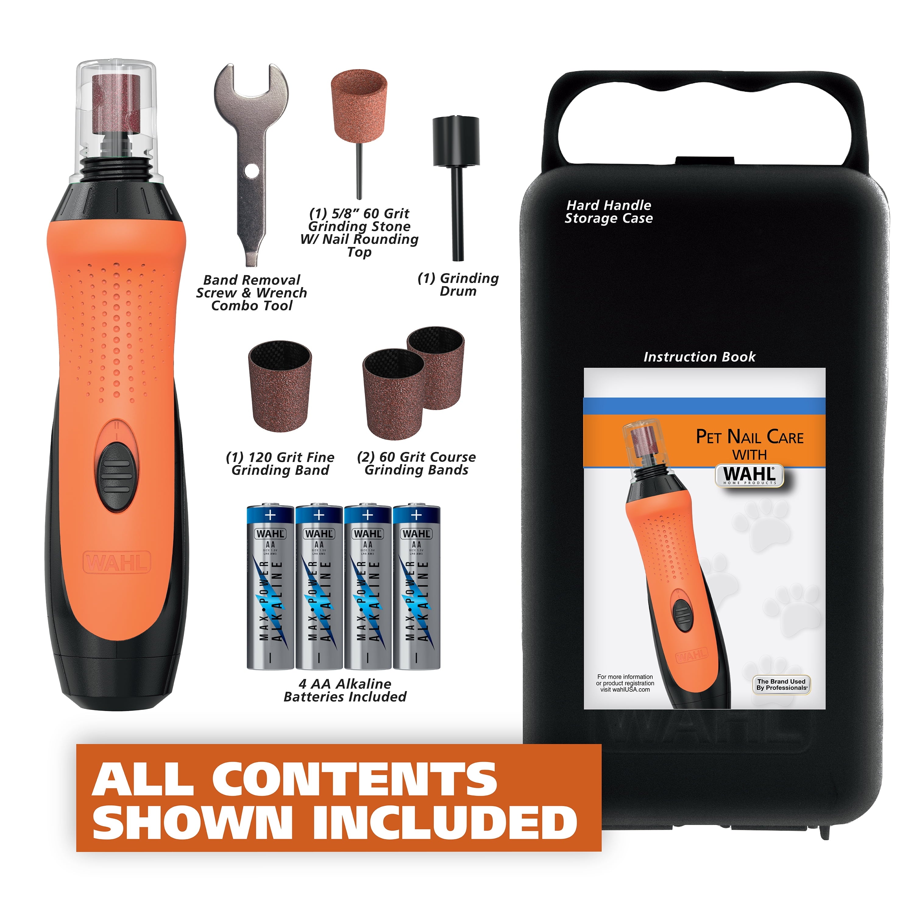 2 Speed Battery Dog Nail Grinder - Orange/Black 5974
