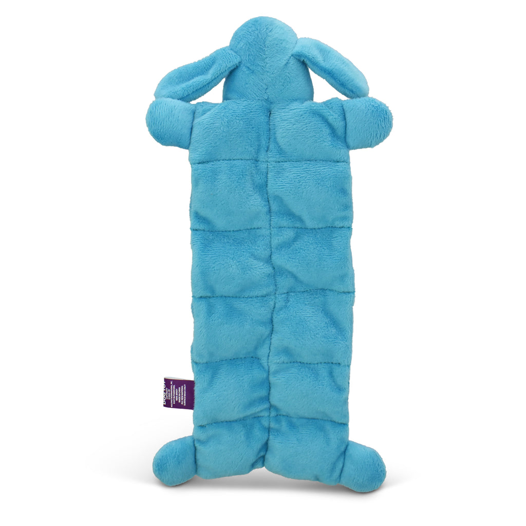 Smiling Loofa Mat Plush Dog Toy, 12 Inches Long, 13 Squeakers