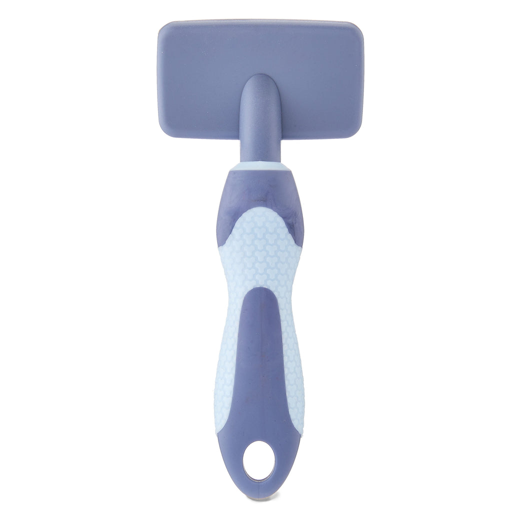 Plastic Dog Slicker Grooming Brush with a TPR Grip