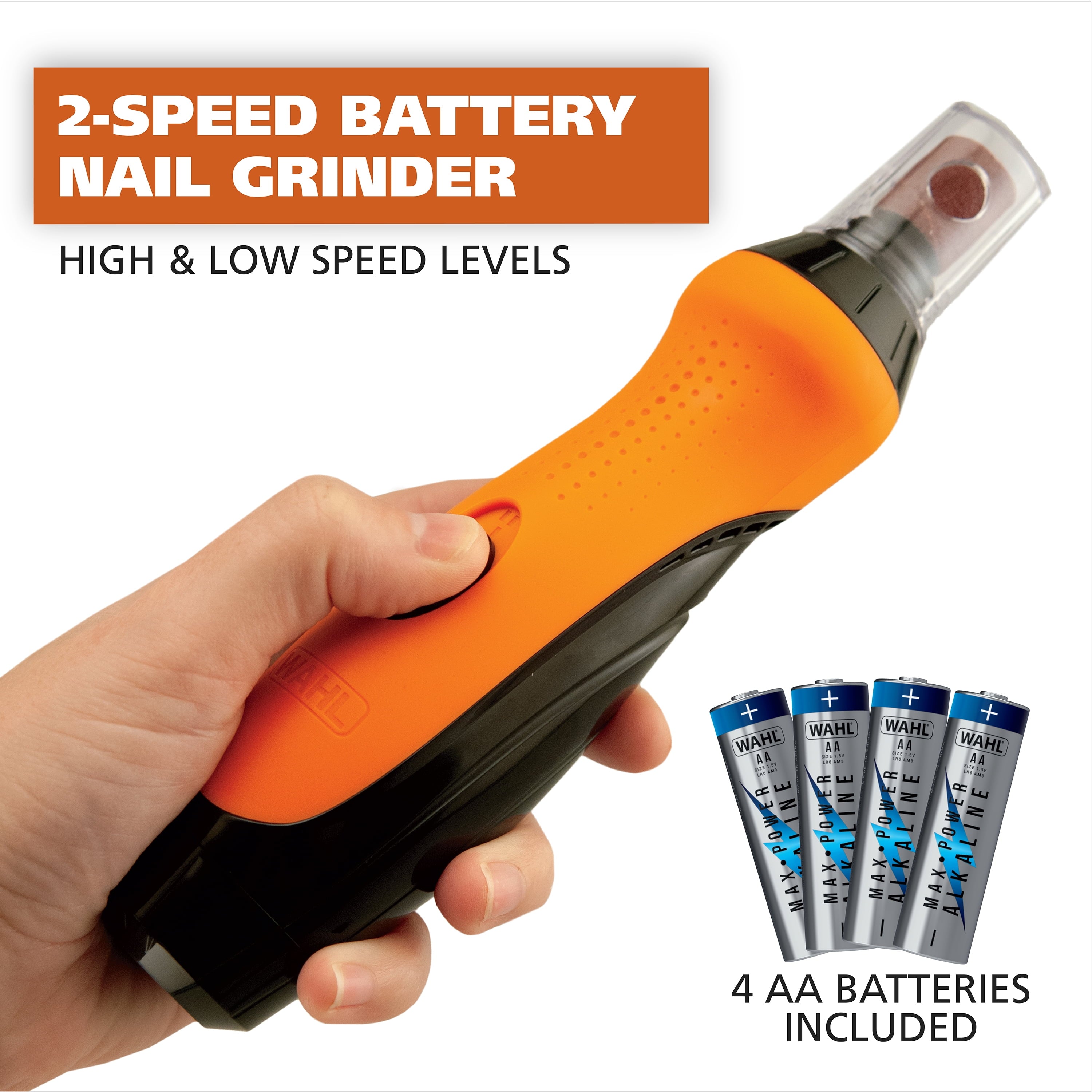 2 Speed Battery Dog Nail Grinder - Orange/Black 5974