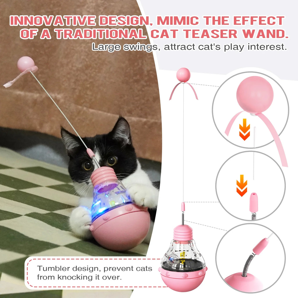 Cat Interactive Toys for Indoor Cats Kitten Wand Feather Toy Weight Loss Kitty Funny Catnip Balls Pet Supplies Birthday Gift