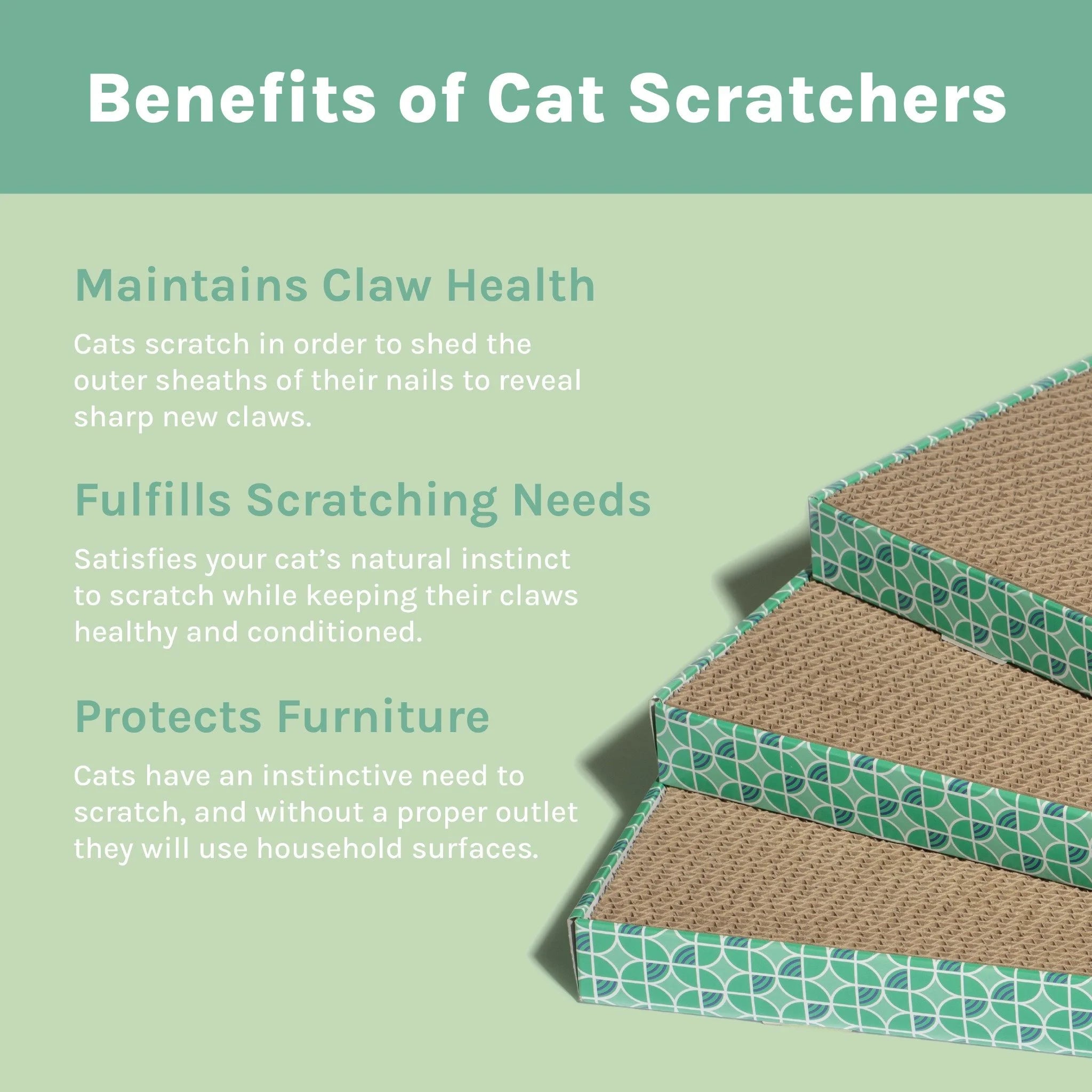 Corrugated Cat Scratching Pads with Catnip, 3-Pack