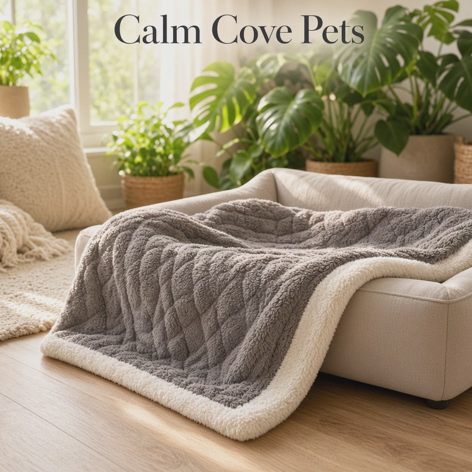 Video of the plush Weighted Anxiety Blanket for Pets
