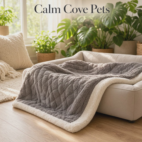 Video of the plush Weighted Anxiety Blanket for Pets
